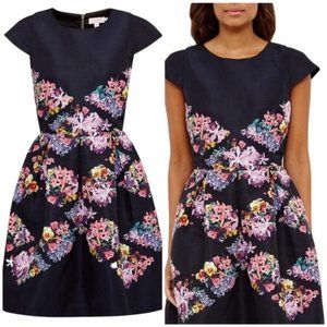 Ted Baker Floral Girley Lost Gardens Dress Size 1